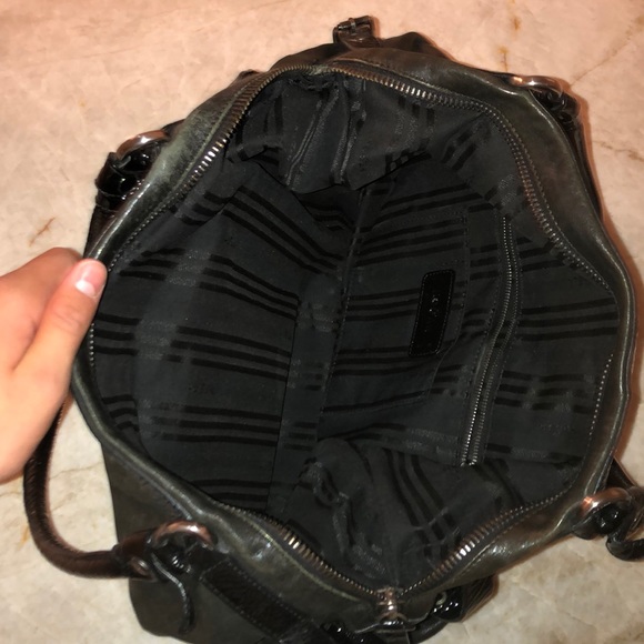 Black Leather And Paten Hogan Purse - Picture 3 of 3